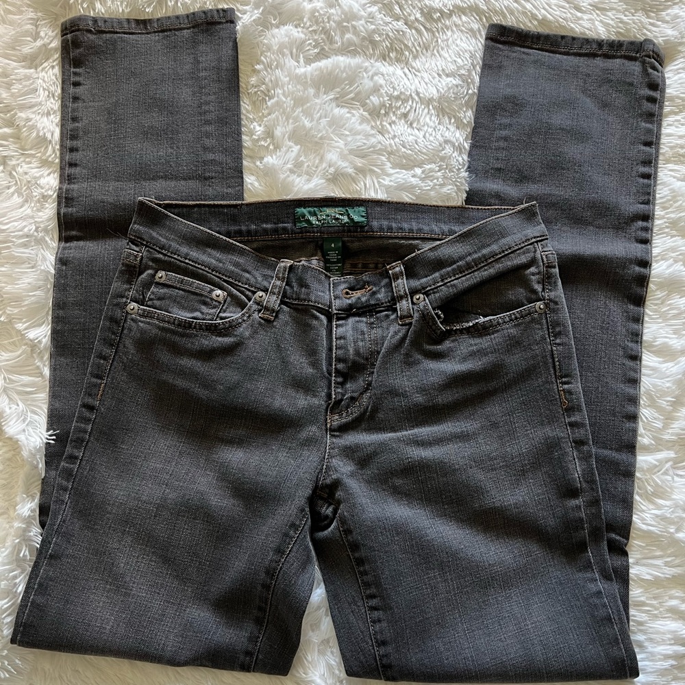 Women’s Lauren Jeans Co. Modern Straight Grey Jeans Size 4
